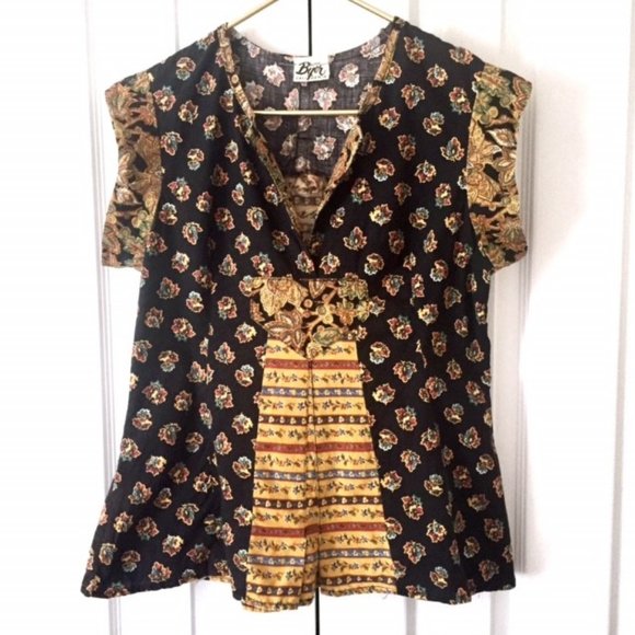 Byer California Tops - Vintage 1960's Hippie Boho Women's Top